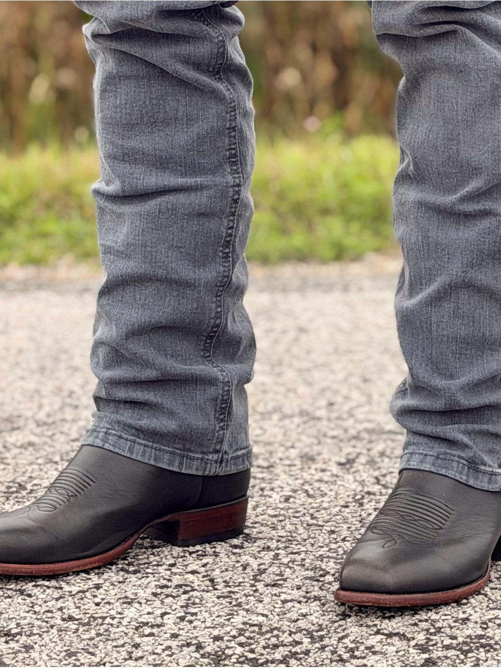 Tecovas- The Jacksons- Midnight Goat Black Leather Western Boots - Picture 3 of 7